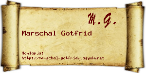 Marschal Gotfrid névjegykártya